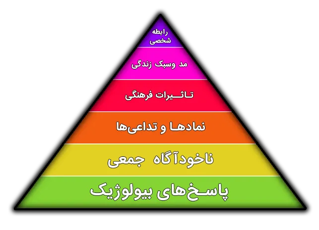 مدل هرم تجربه رنگ
